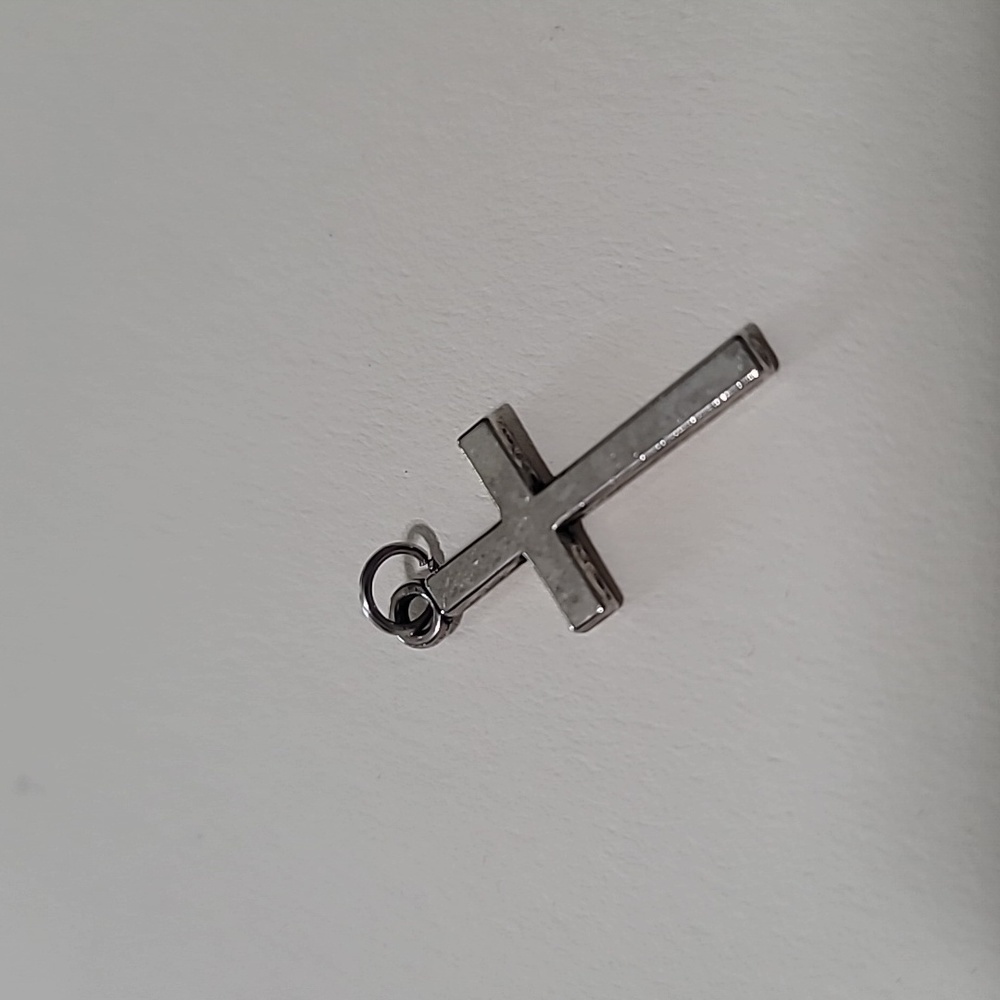 Sterling Siver Cross Charm Unmarked